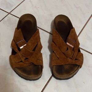 Birkenstock Tan Suede Men’s Sandals